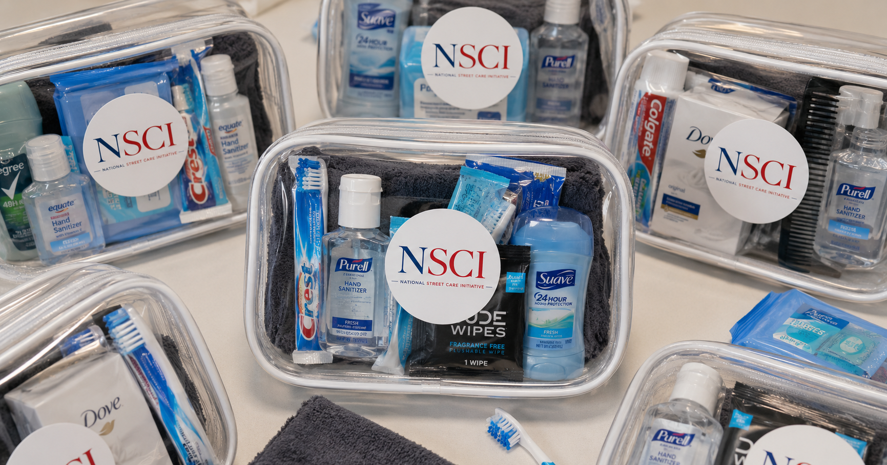 NSCI hygiene kits packed and ready for distribution